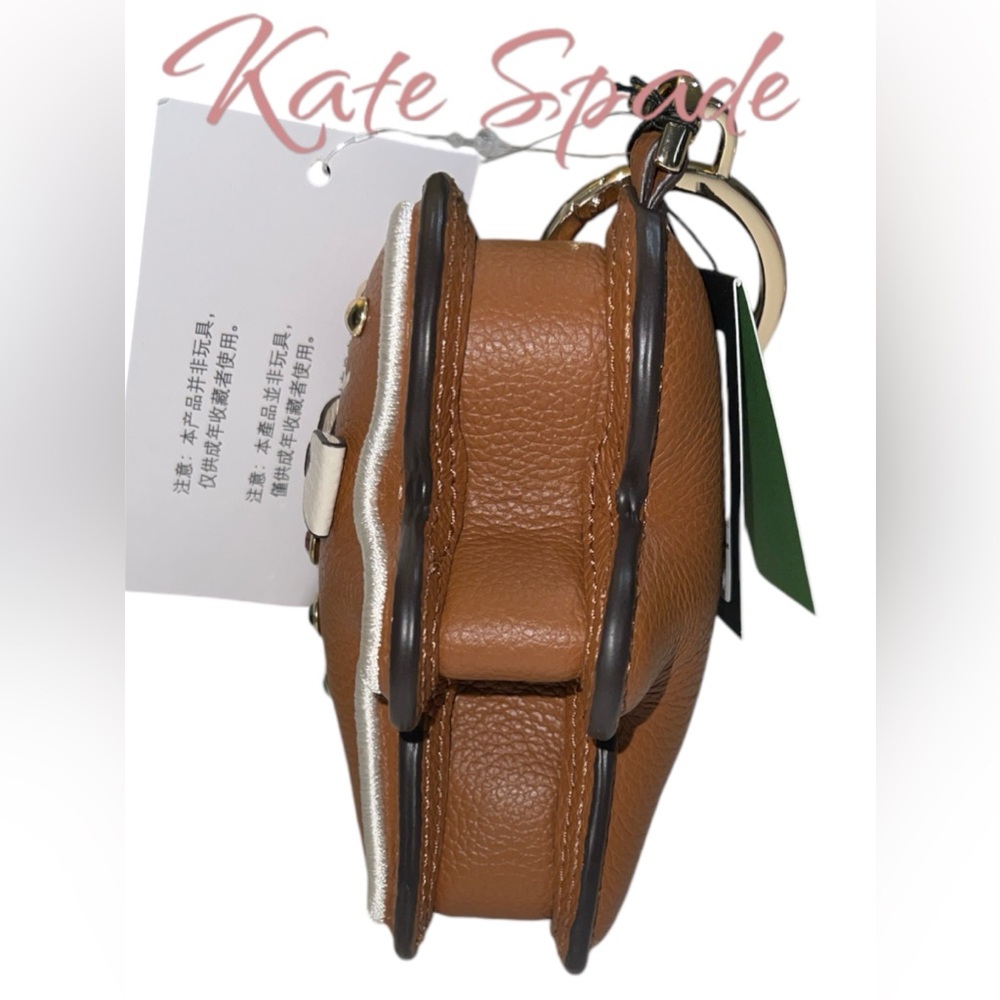 NWT! KATE SPADE GINGERBREAD KEYCHAIN BAG CHARM - Picture 7 of 8